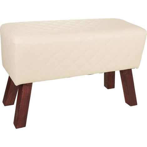 Taburete tapizado blanco 72x30x47