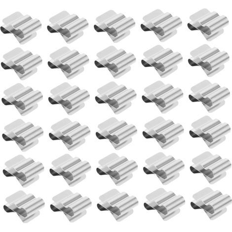 30 pièces Lot de Clips Métalliques pour Câbles Solaires Pinces Ressort Acier Inoxydable pour Fixation et Gestion des Fils sur Cadre Panneau Photovoltaïque Installation Rapide et (1/5)
