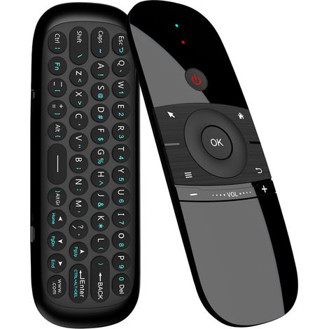 2,4 GHz Air Mouse Fernbedienung mit Tastatur, integrierte Gyro-Sensoren, wiederaufladbare kabellose Air Fly Mouse Fernbedienung für Android TV Box, Smart TV, Computer, Projektor, HTPC (1/5)