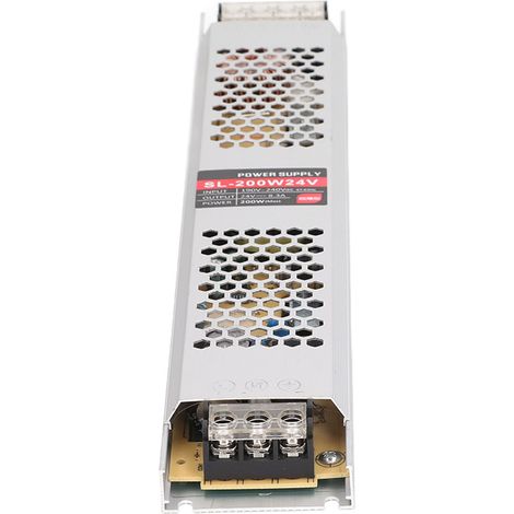 Alimentation 24V Transformateur 200W Ultra Fin Driver LED Refroidissement Ruche Convertisseur Entrée 190-240V (1/5)