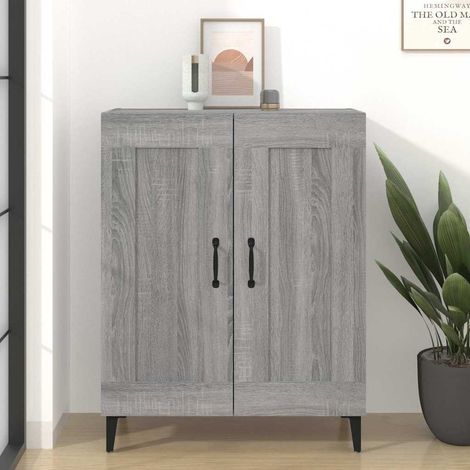 Buffet - Armoire de rangement Enfilade Sonoma gris 69,5x34x90 cm Bois d'ingénierie BV995853 - BonneVie (1/5)