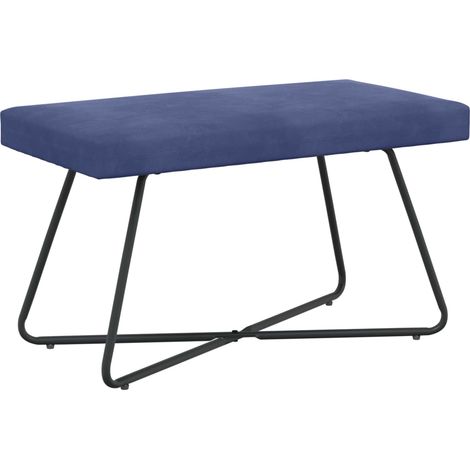 Bench Plain Police Blue 80 x 40 x 45 cm Velvet vidaXL