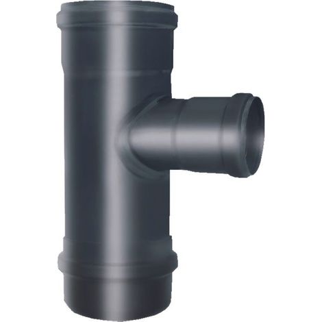 t-stück 90° ffm - stahl 0,8 mit blindstopfen und reduzierung ø 80 - l 220 mm emailliert t-stück 90° abgang dn 80 mono ffm dc01ek