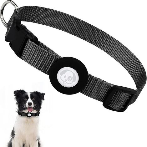 Filiyano – support – Collier pour chien AirTag avec support, boucle de sécurité réglable, compatible avec Apple AirTag NIUNIU Noir L (1/2)
