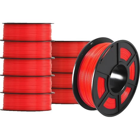 3D-Filament, umweltfreundliches Material, hervorragende Druckqualität, rote PETG-Rolle (10 Rollen) (1/2)