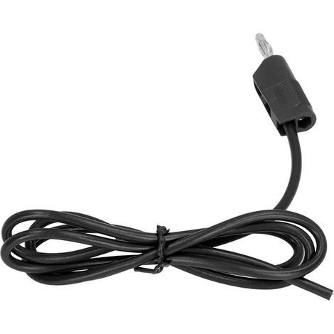 Bananenstecker-Prüfleitung 4 mm, Messing, PE 32 A, 1000 V, Set für elektrische Prüfungen, Schwarz (1/5)