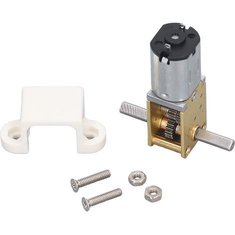 12 V DC, 381 U/min, Doppelwellen-Schneckengetriebemotor mit Mikrodrehzahlreduzierung, bürstenbehafteter Gleichstrommotor (1/5)