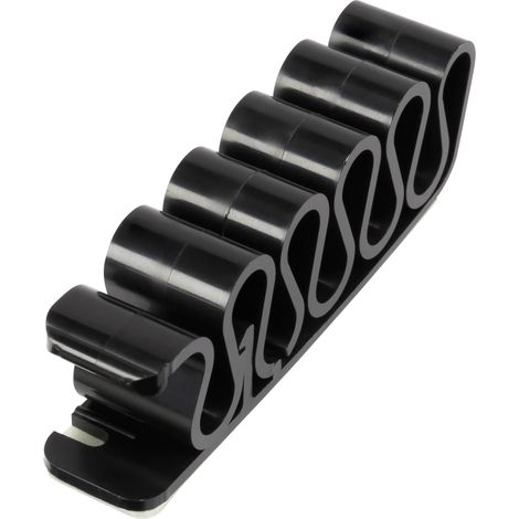 TRU COMPONENTS Clip de câble autocollant 630913 Plage de Ø du faisceau 8 mm (max) noir 1 pc(s) S842031 (1/2)