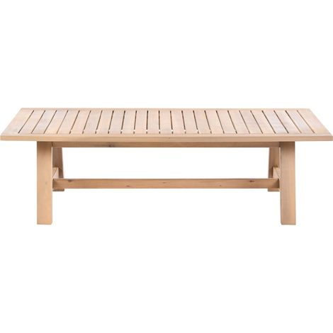 Table Basse de Jardin Rustique en Bois d'Acacia 128 x 69 cm Marron Clair Sumba (1/5)