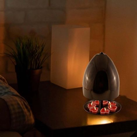 Teelichthalter für den Backofen Kerzenwärmer zur Dekoration Schafft eine gemütliche Atmosphäre Effiziente Wärmespeicherung 17,5 x 27 cm Schwarz (1/5)