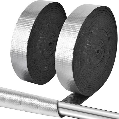 Rohrisolierungsstücke, 10 m Kanalisolierung, Heizungsrohrisolierung, Aluminiumfolien-Isolierband (1/4)