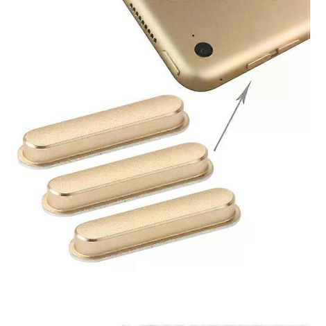 Clés latérales pour iPad Air 2 - Lot de 3 pièces de rechange dorées par Gold (1/3)