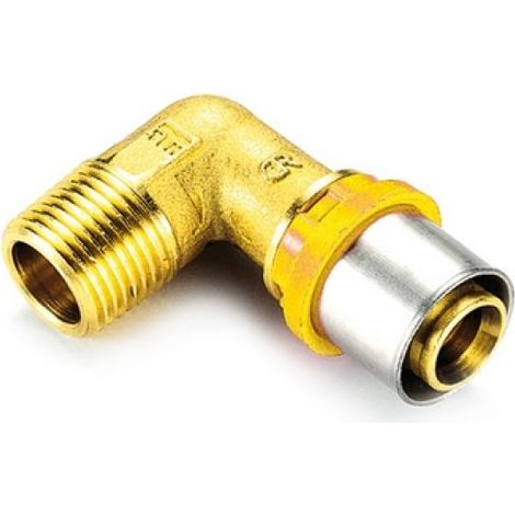 RACCORDO PER GAS CURVO MASCHIO 16 x 1/2&quot