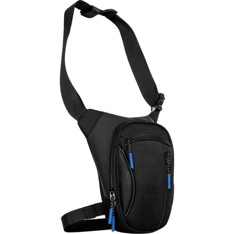 Borsa da gamba per moto, marsupio tattico con scomparti multipli, per tenere tutto in ordine durante ciclismo, escursionismo e campeggio, realizzata in poliestere resistente. (1/5)