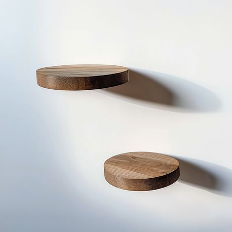 Étagère murale décorative en bois massif Othyrix (1/3)