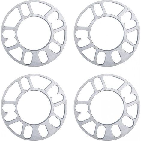 Entretoises de roues en aluminium 4 pcs – Élargisseur de voie 3mm – Améliore la prise en main et la précision – Montage 4/5 goujons (1/5)