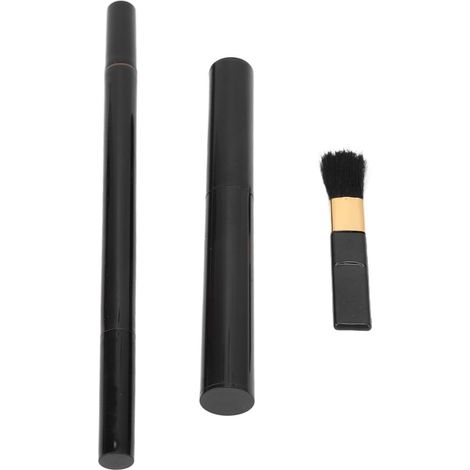 Stylo à Barbe 3 Pièces Double Embout 4 Pointes Remplisseur Imperméable Durable pour Moustache Brun Foncé (1/5)
