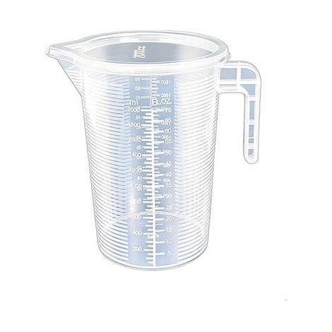Verser de l'eau d'une bouteille - Verre doseur - Carafe à jus - Bouilloire - Bouilloire de 2 litres - Verre doseur avec couvercle - Verre doseur de 2 litres Blanc (1/5)