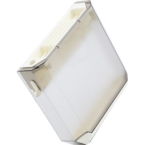 Support mural pour couteaux, boîte de rangement ultra-mince en plastique gris, idéal pour la cuisine. (1/5)