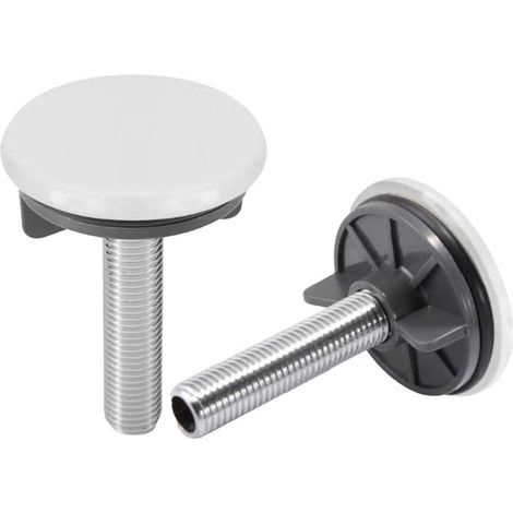 TAPPO COPRIFORO IN OTTONE BIANCO Ø50 mm