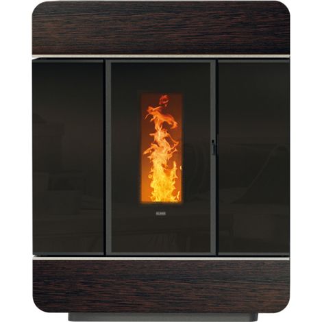 Riservato Bosello Termostufa a Pellet 18,4 Kw KLOVER DIVA SLIM WOOD Stufa Idro - MODULO WIFI 2.0