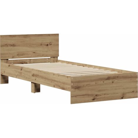 Estructura de cama con cabecero Roble artisan 90 x 190 cm vidaXL (1/5)