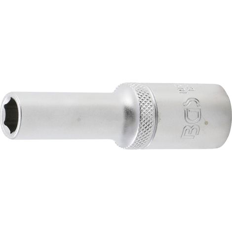 Llave de vaso hexagonal, larga  entrada 12,5 mm (1/2")  10 mm (1/4)