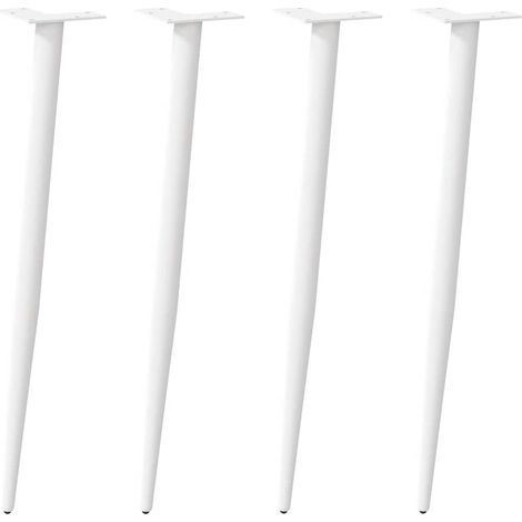 Konsolentischbeine Konische Form 4 Stk. Weiß 72-73 cm Stahl