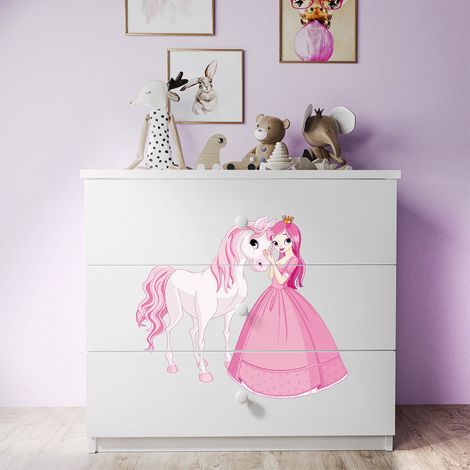 Cómoda 3 cajones Kocot Kids Babydream La Princesa y el Caballo - Blanco (1/5)