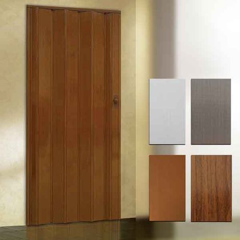 porta a soffietto effetto legno 82x214 cm - col. grigio