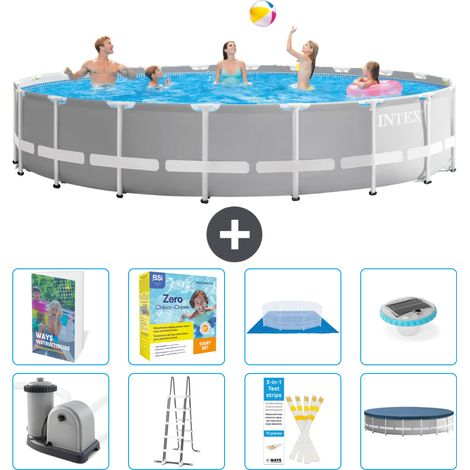 Prism Frame Pool Rund - 610x132 cm - 9-teilig S526