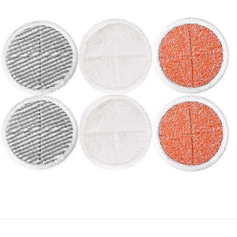 Lot de 6 lingettes de rechange AURA pour balai vapeur Bissell Spinwave 2039A 2124 : lingettes de nettoyage en microfibre à forte adhérence pour sols durs (1/5)