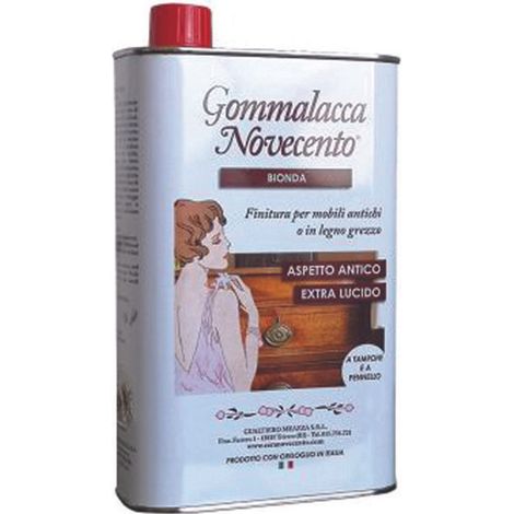 Novecento GOMMALACCA BIONDA Finitura mobili antichi legno grezzo 250 ML (1/10)