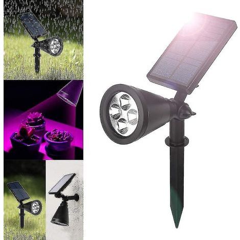 Solar-Pflanzenlampe mit Stecker und LED-Pflanzenwachstumslampe + 4 LEDs