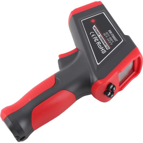 Thermomètre infrarouge sans contact, pistolet thermique numérique avec 99 mémoires, rétroéclairage LCD et alarme sonore, pour barbecue, four à pizza, réfrigérateur, plaque, KM-IT800ST -50800°C (double (1/5)