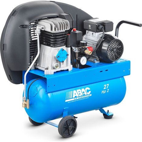 Abac - Compresseur à piston lubrifié 2CV 10 bar 27L 230V Mono - A29 27 CM2