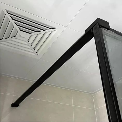 Barre de support en verre pour paroi douche, acier inoxydable (1/5)