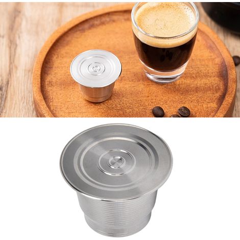 Capsules de café réutilisables, filtres à café en acier inoxydable, kit de capsules pour Nespresso (1/5)