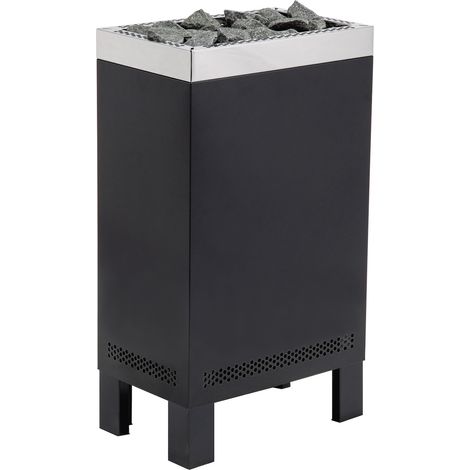 Infraworld Sparta Floor finnischer Saunaofen 9 kW schwarz inkl. Saunasteine