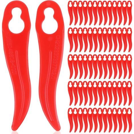 Lot de 120 lames de rechange en plastique pour coupe-bordure Einhell et Bosch - Compatibles avec les coupe-bordures sans fil (1/3)