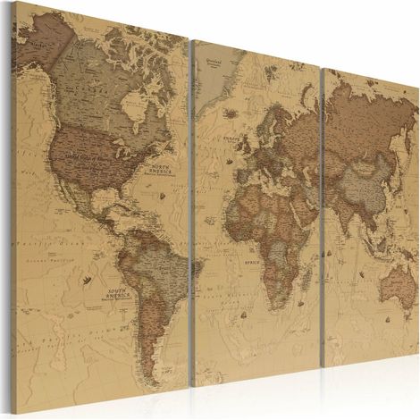 Tableau carte du monde élégante - 120 x 80 cm (1/4)