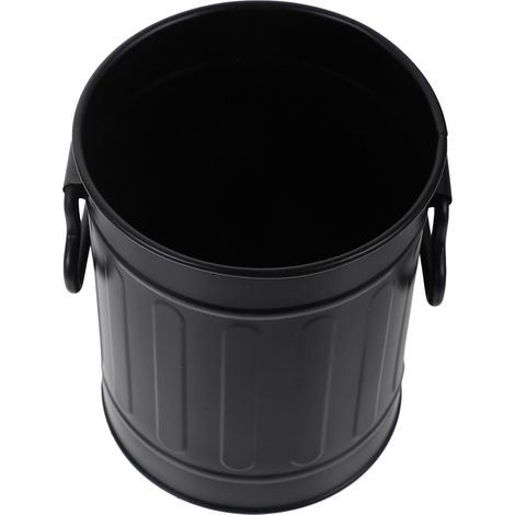 Abfalleimer aus Eisen Schreibtisch Mülleimer en noir et (1/4)