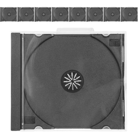 10 Pièces Boîtier CD en Plastique Noir Disque, Protection (1/5)