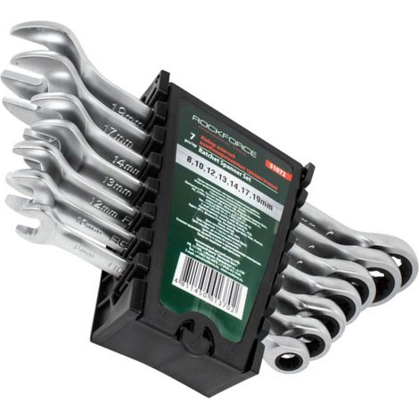 Set di chiavi combinate Rockforce da 7 pezzi, 8-19 mm (1/2)