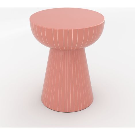 Table d'appoint ronde en métal rose D34.5 cm - SIDONIE