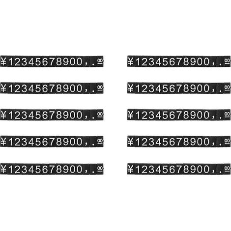 Lot de 10 étiquettes métalliques pour panneaux publicitaires, fournitures pour centres commerciaux : étiquettes de prix, présentoirs.-4.7X0.5CM-Black (1/2)