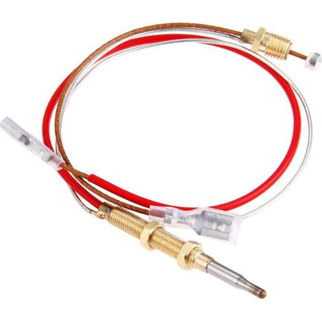 Thermocouple Chauffage Extérieur à gaz Longueur 410 mm, M8x1 Écrous de Connexion M6x0.75 Filetage de Tête avec Borne Plate de 6,3 mm (0,25") (1/5)