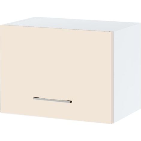 Meuble haut SLIM de cuisine Lovia Vanille Mat 1 porte relevable L 50 cm (1/2)