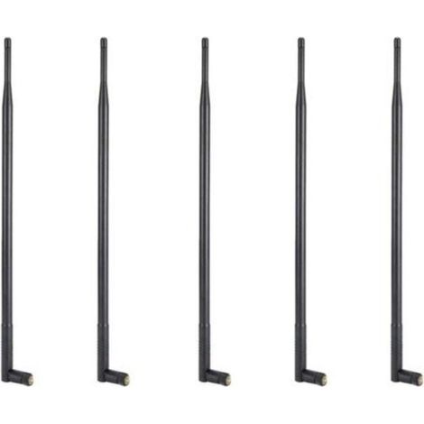 5x 12DBI Wi-Fi-Antenne, Dualband 2,4G/5G, hohe Verstärkung, große Reichweite, mit RP-SMA-Anschluss für drahtlose Netzwerke (1/4)