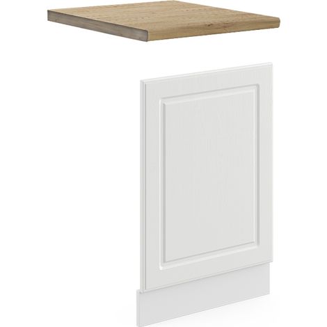 Panel frontal R-Line, Blanco casa de campo, 45 cm , ET Roble, Vicco